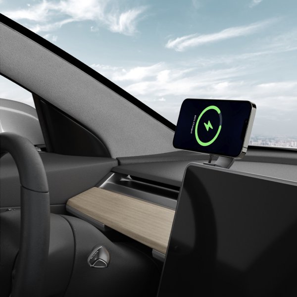 Spigen autoteline langattomalla OneTap Pro -latauksella, Screen Car Mount, Tesla MagFit