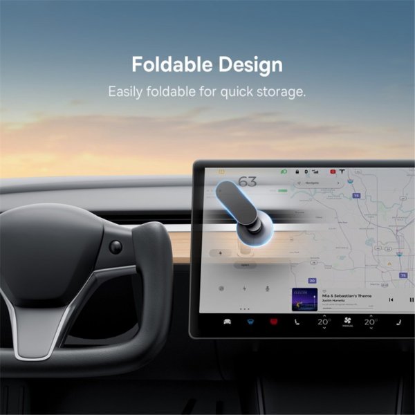 Baseus autoteline T-Space Series taitettava Tesla-kiinnike puhelinteline MagSafe