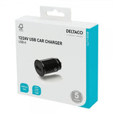 Deltaco Autolaturi 12/24V USB-A autolaturi
