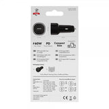 X2O Autolaturi 60W Kolmois-USB-C/USB-A GaN Musta