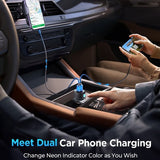 Joyroom autolaturi CCN01 60W Autolaturi valopainikkeella USB-A USB-C