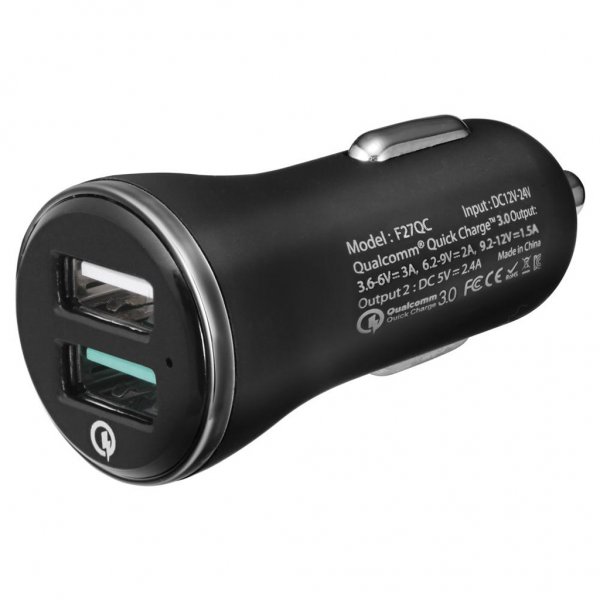 Spigen Autolaturi F27QC QC 3.0 Musta