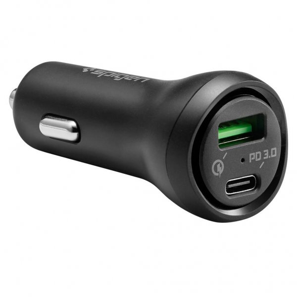Spigen Autolaturi F31QC USB-C PD 30W Musta