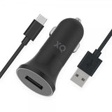 Xqisit Autolaturi USB-C-kaapelilla 1m 12W Musta