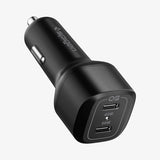Spigen autolaturi PowerArc ArcStation Dual Port 75W musta