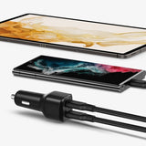 Spigen autolaturi PowerArc ArcStation Dual Port 75W musta