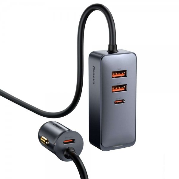 Baseus Autolaturi Share Together 120W 2 USB-A & 2 USB-C Musta