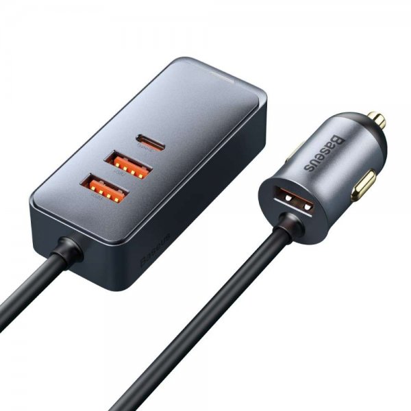 Baseus Autolaturi Share Together 120W 3 USB-A & 1 USB-C Musta