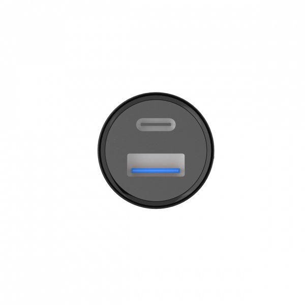 Gear Autolaturi USB-C PD 30W + USB-A QC18W Musta