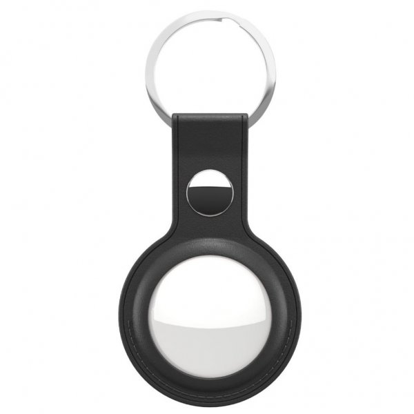 KeyBudz AirTag -pidike, nahkaa, musta