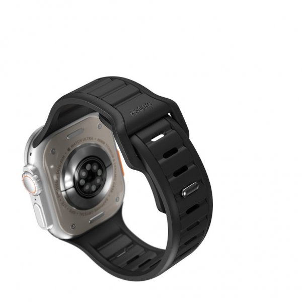 KeyBudz Apple Watch 44/45/46mm/Apple Watch Ultra -ranneke Journey Carbon Black