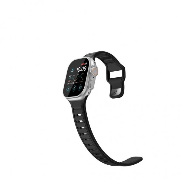 KeyBudz Apple Watch 44/45/46mm/Apple Watch Ultra -ranneke Journey Carbon Black