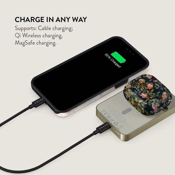 Burga Powerbank MagSafe 5000 mAh Bloomy Garden Gold