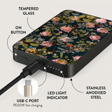 Burga Powerbank MagSafe 5000 mAh Bloomy Garden Metallinharmaa