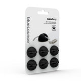 Bluelounge CableDrop Johdonpidike 6 kpl Musta