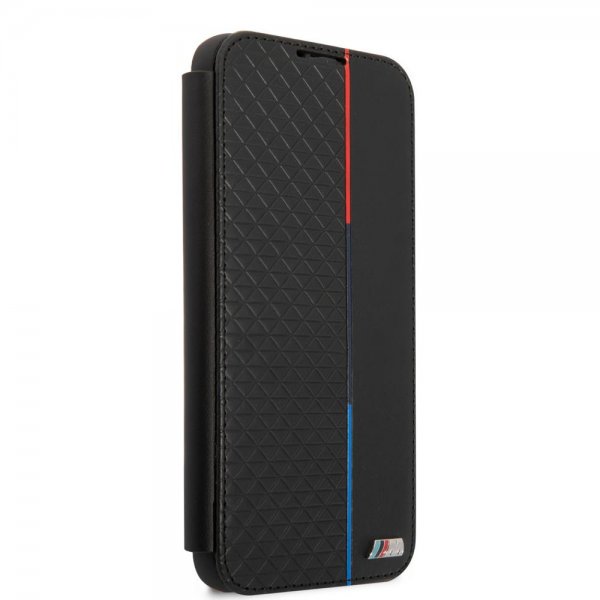 BMW Samsung Galaxy S22 Plus -suojakuori, Triangle Pattern & Tricolor Stripe, musta