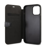 BMW iPhone 13 Mini -suojakuori Tricolor Carbon Effect, musta