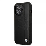 BMW iPhone 14 Pro Max Suojakuori Big Logo Stripe Musta