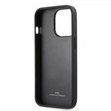 BMW iPhone 14 Pro Kuoret Hot Stamp Metal Logo Musta