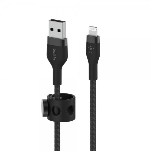 Belkin BOOST CHARGE USB-A–LTG-punottu silikoni 1 m, musta