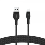 Belkin BOOST CHARGE USB-A–LTG-punottu silikoni 1 m, musta