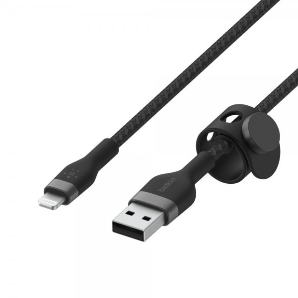 Belkin BOOST CHARGE USB-A–LTG-punottu silikoni 1 m, musta