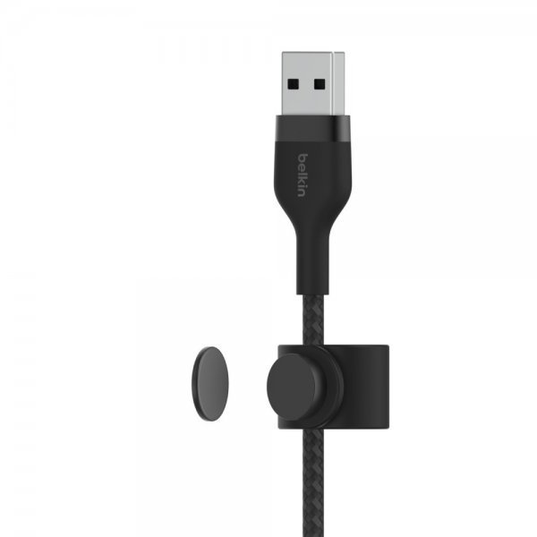 Belkin BOOST CHARGE USB-A–LTG-punottu silikoni 1 m, musta
