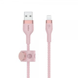 Belkin BOOST CHARGE USB-A–LTG Punottu silikoni 3m Vaaleanpunainen
