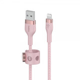 Belkin BOOST CHARGE USB-A–LTG Punottu silikoni 3m Vaaleanpunainen
