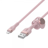 Belkin BOOST CHARGE USB-A–LTG Punottu silikoni 3m Vaaleanpunainen