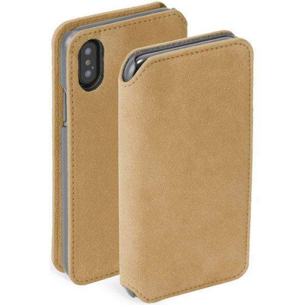 Krusell iPhone Xs Max Suojakuori Broby Konjakki