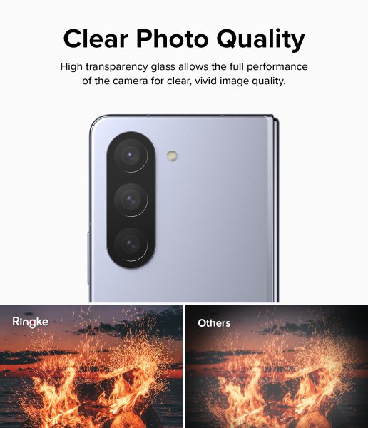 Ringke Samsung Galaxy Z Fold 5 Kamerasuojus lasinen 2-pakkaus