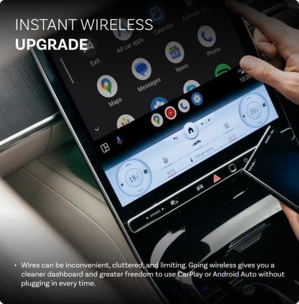 Ottocast Mini Langaton Apple CarPlay/Android Auto -sovitin
