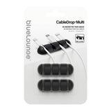 Bluelounge CableDrop Multi johtopidike, 2 kpl, musta