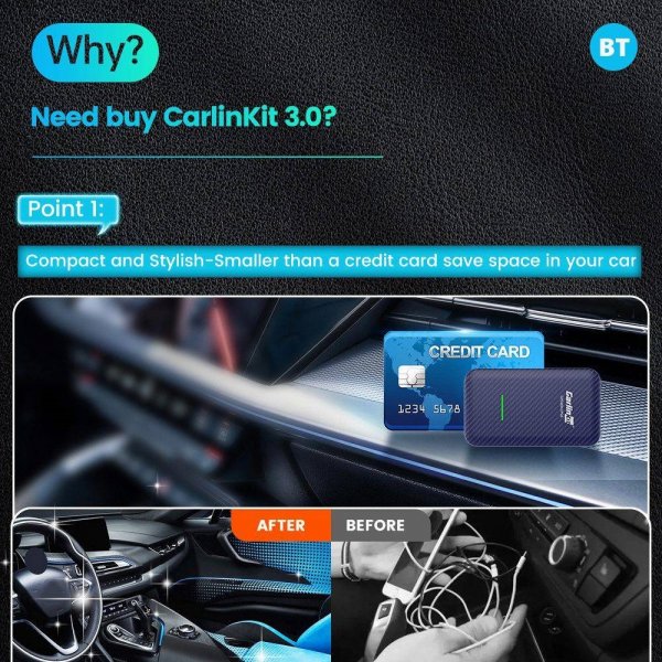 Carlinkit 4.0 Apple Carplay/Android Auto Langaton Adapteri