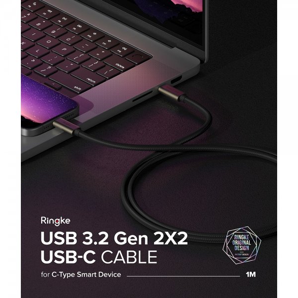 Ringke USB 3.2 Gen 2X2 USB-C 240W 1m -kaapeli