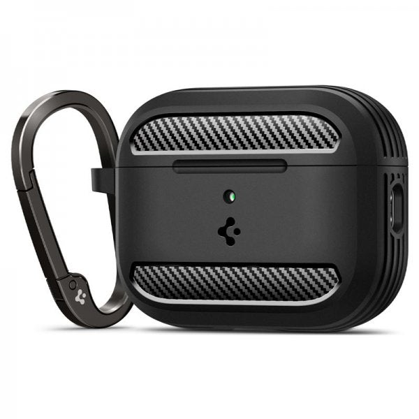 Spigen AirPods Pro 3 Rugged Armor -kuori, mattamusta