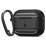 Spigen AirPods Pro 3 Rugged Armor -kuori, mattamusta