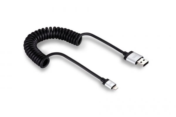 Just Mobile Autolaturi Ja Lightning-kaapeli Highway Max Musta Hopea