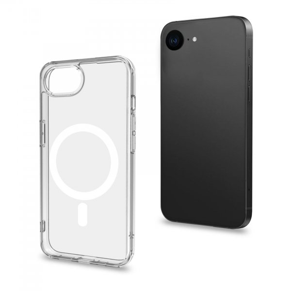 Celly iPhone 16e/17e -kuori GELSKINMAG Läpinäkyvä