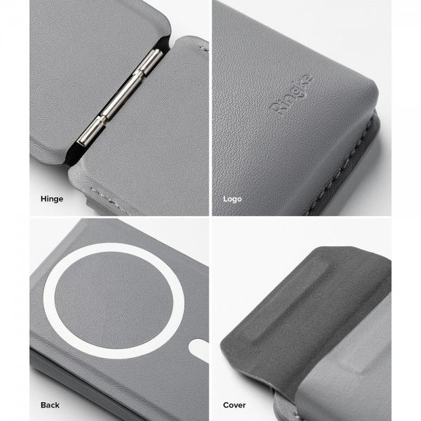 Ringke Korttipidike Jalusta Tasku MagSafe Vaaleanharmaa