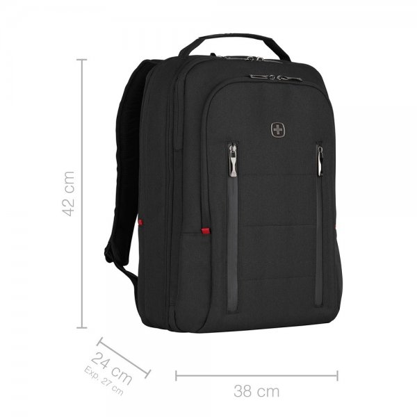 Wenger City Traveler Carry-On 16" kannettavan tietokoneen reppu, musta