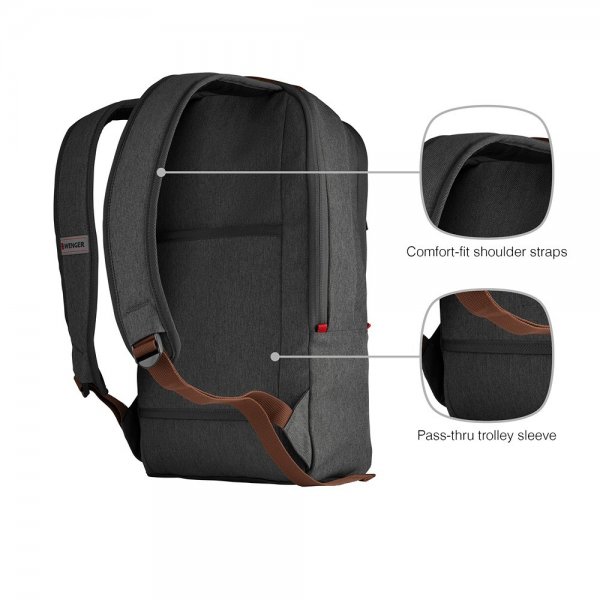 Wenger City Upgrade 16" kannettavan tietokoneen reppu, harmaa