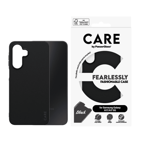 CARE by PanzerGlass Samsung Galaxy A17 suojakuori Fashionable Musta