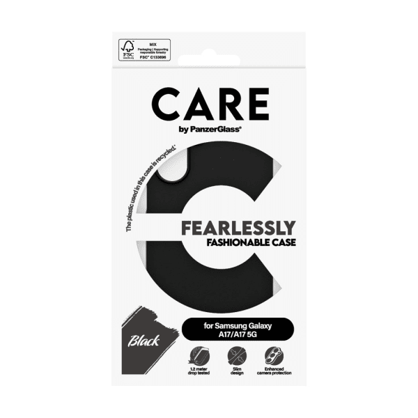 CARE by PanzerGlass Samsung Galaxy A17 suojakuori Fashionable Musta