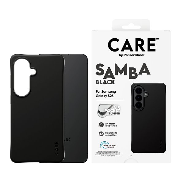 CARE by PanzerGlass Samsung Galaxy S26 Kuori Samba MagSafe Musta