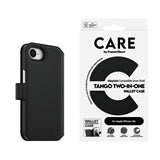 CARE by PanzerGlass iPhone 16e/17e -kotelo Tango Two-in-One Wallet MagSafe Musta