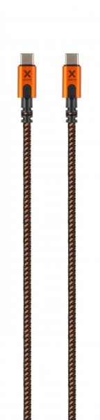 Xtorm Xtreme USB-C–USB-C PD -kaapeli 1,5 m musta/oranssi