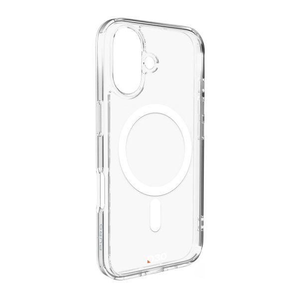 Puro iPhone 16 Plus -suojakuori Impact Clear D3O MagSafe Läpinäkyvä