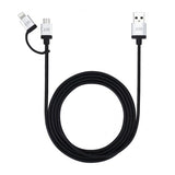 Just Mobile Kaapeli AluCable Duo USB-A/Micro-USB/Lightning 1,5 m